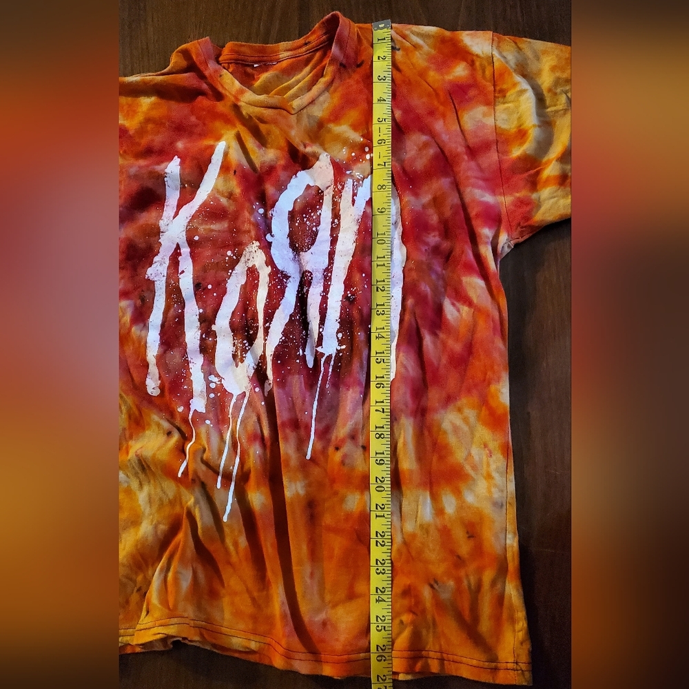 KORN Reverse Dyed Ice Dyed "Still A Freak" Hot Topic Band T-Shirt Size Large - Picture 7 of 7